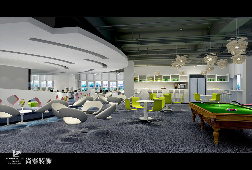 深圳南山華中科技大學產(chǎn)學研基地辦公室設計裝修效果圖 