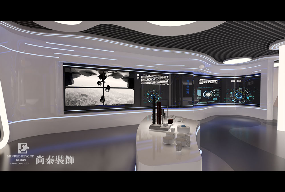 深圳龍崗同富工業(yè)區(qū)300平展廳設計裝修效果圖