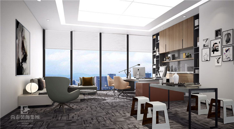 辦公室玻璃裝修隔斷效果圖