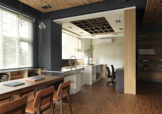 深圳辦公室裝效果圖：摩登工業(yè)感 Designer Office，演繹現(xiàn)代創(chuàng)新設計意念