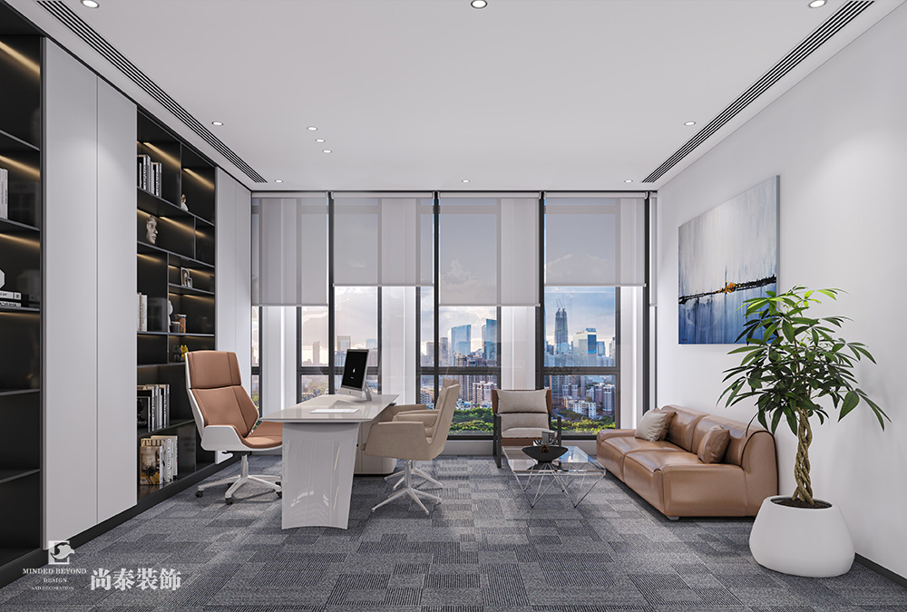 深圳南山軟件產(chǎn)業(yè)基地數(shù)字營銷公司420平米辦公室裝修設計案例