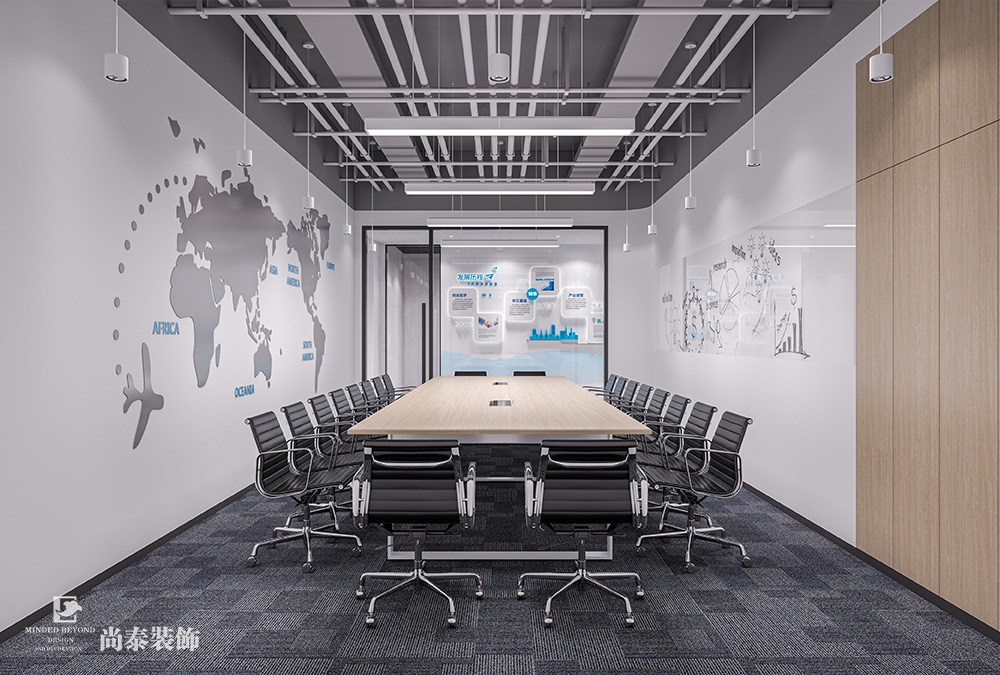 深圳南山軟件產(chǎn)業(yè)基地數(shù)字營銷公司420平米辦公室裝修設計案例